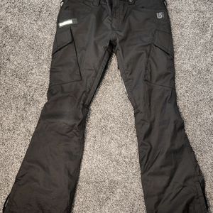 Black Burton snow pants, size medium